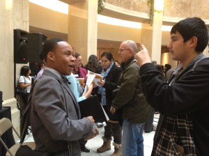 Devont'e K. Watson after address speaking with the press